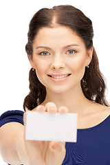 Image showing woman with business card