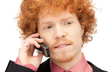 Image showing handsome man with cell phone