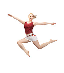 Image showing jumping sporty girl