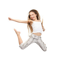 Image showing jumping teenage girl