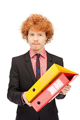 Image showing man with folders