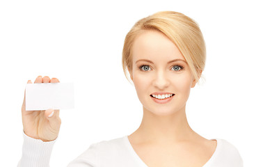 Image showing woman with business card