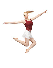 Image showing jumping sporty girl