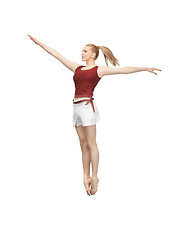 Image showing jumping sporty girl