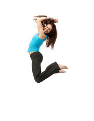 Image showing jumping sporty girl