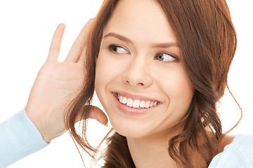 Image showing woman listening gossip