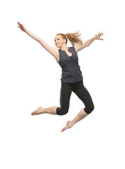 Image showing jumping sporty girl