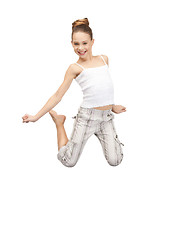 Image showing jumping teenage girl