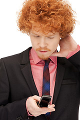 Image showing handsome man with cell phone