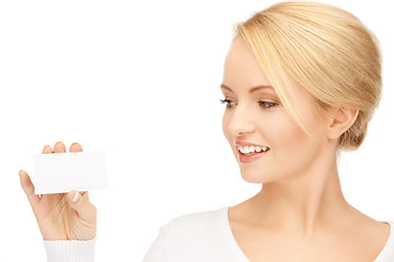 Image showing woman with business card