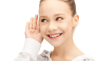 Image showing teenage girl listening gossip