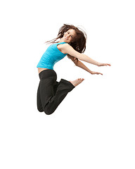 Image showing jumping sporty girl