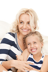 Image showing happy mother and little girl