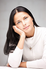Image showing calm and serious woman