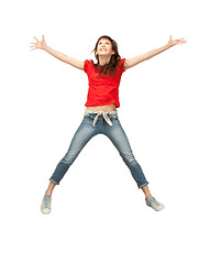 Image showing jumping teenage girl