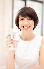 Image showing beautiful woman with glass of water