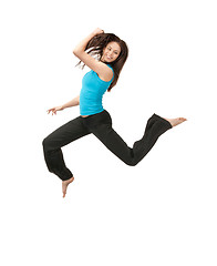 Image showing jumping sporty girl