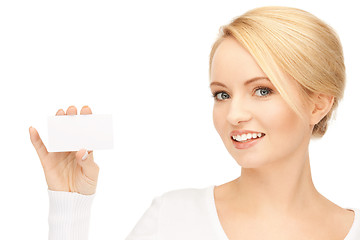 Image showing woman with business card