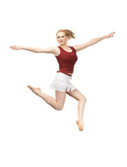 Image showing jumping sporty girl