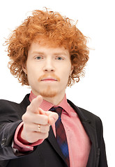 Image showing businessman pointing his finger