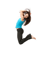 Image showing jumping sporty girl