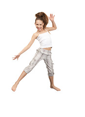 Image showing jumping teenage girl