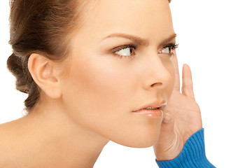 Image showing woman listening gossip