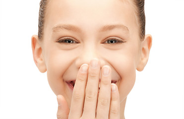 Image showing laughing teenage girl