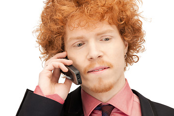 Image showing handsome man with cell phone