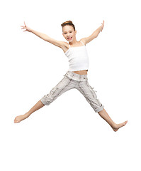 Image showing jumping teenage girl