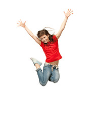 Image showing jumping teenage girl