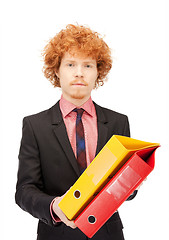 Image showing man with folders