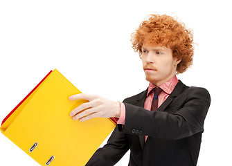 Image showing man with folders