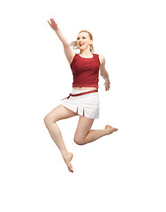 Image showing jumping sporty girl