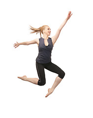 Image showing jumping sporty girl