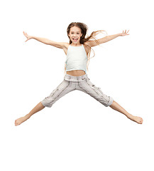 Image showing jumping teenage girl