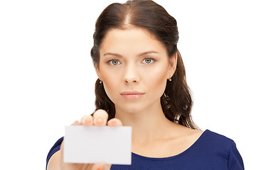 Image showing woman with business card