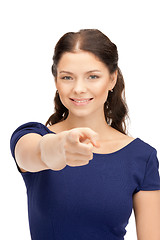 Image showing businesswoman pointing her finger