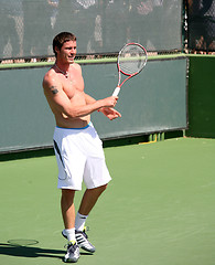 Image showing Marat Safin playing tennis