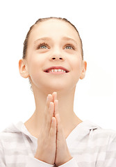 Image showing praying teenage girl