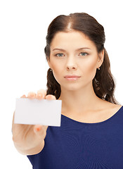 Image showing woman with business card