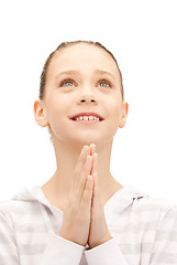 Image showing praying teenage girl