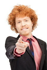 Image showing businessman pointing his finger