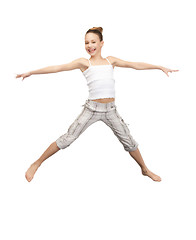 Image showing jumping teenage girl