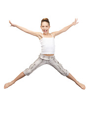 Image showing jumping teenage girl