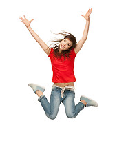 Image showing jumping teenage girl