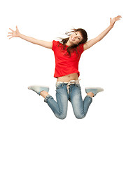 Image showing jumping teenage girl