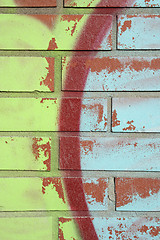 Image showing Graffiti and brick background