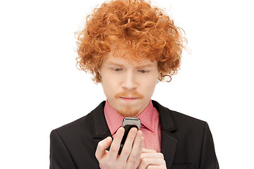 Image showing handsome man with cell phone