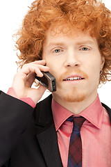 Image showing handsome man with cell phone